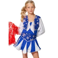 Cheerleader Barnekostyme Blå