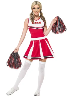 Cheerleader Kostyme Rød og Hvit
