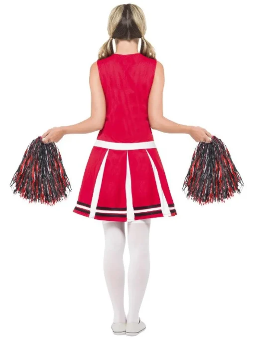 Cheerleader Kostyme Rød og Hvit