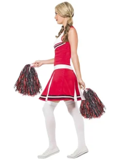 Cheerleader Kostyme Rød og Hvit