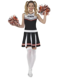 Cheerleader Kostyme Svart og Hvit