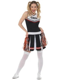 Cheerleader Kostyme Svart og Hvit