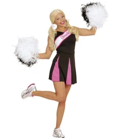Cheerleader Kostyme Svart og Rosa