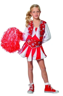 Cheerleader Stjerner Barnekostyme Rød