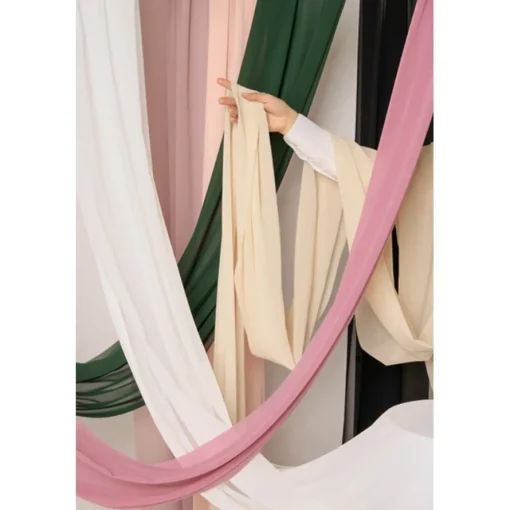 Chiffon Bordløper Kremfarge