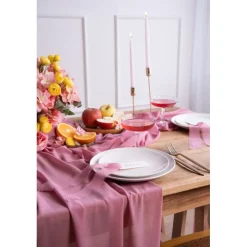 Chiffon Bordløper Rosa