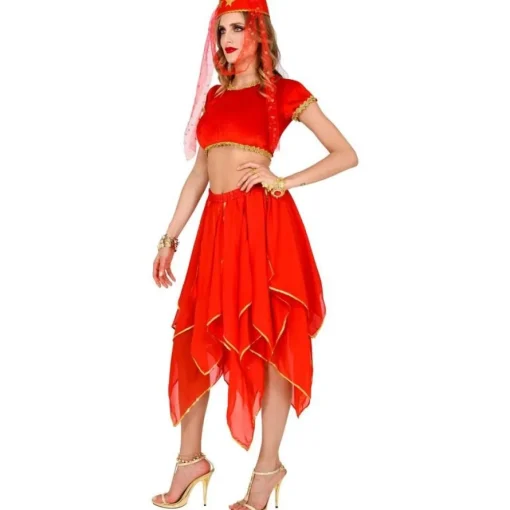 Chiffon Skjørt Rød