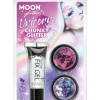 Chunky Glitter Enhjørning Sminkesett