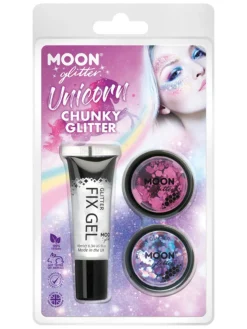 Chunky Glitter Enhjørning Sminkesett