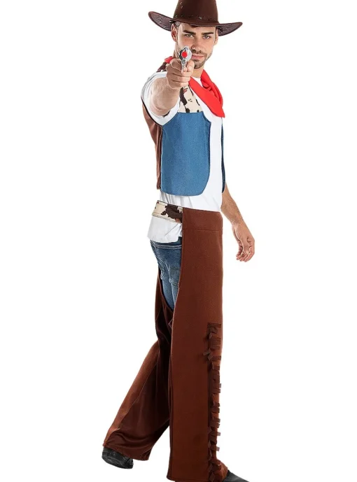 Cowboy Kostyme Blå og Brun
