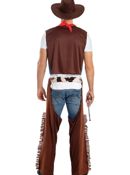 Cowboy Kostyme Blå og Brun