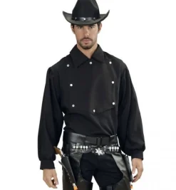 Cowboy Skjorte Svart
