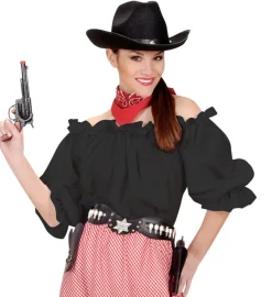 Cowboybluse Svart