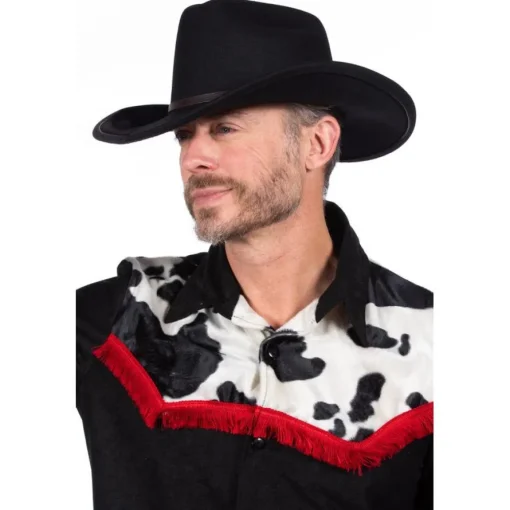 Cowboyhatt med Belte Svart