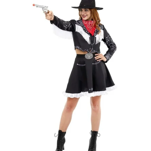 Cowgirl Kostyme Svart