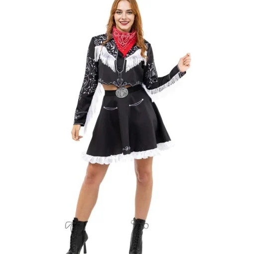 Cowgirl Kostyme Svart
