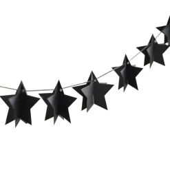 3D Stjerner Girlander Svart