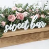 3D Sweet Bar Treskilt Hvit
