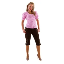 Dame Lederhosen Knelang Mørkebrun