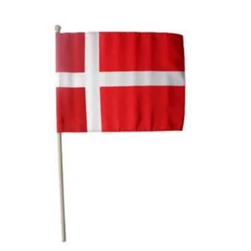 Dansk Dannebrog Vifteflagg Tre