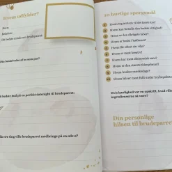 Dansk En Hilsen til Brudeparet Gjestebok