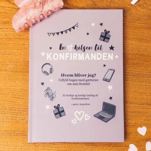 Dansk En Hilsen til Konfirmanten Gjestebok Lilla