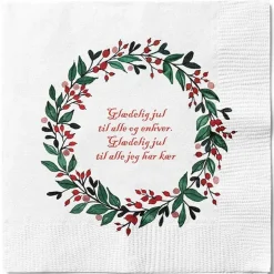 Dansk Glædelig Jul Servietter