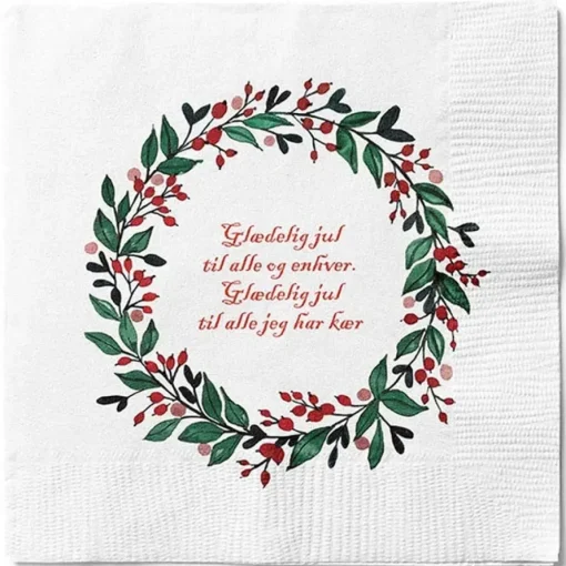 Dansk Glædelig Jul Servietter