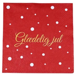 Dansk Glædelig Jul Servietter