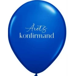 Dansk Årets Konfirmand Ballonger Kongeblå