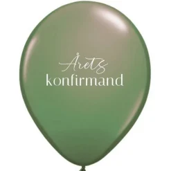 Dansk Årets Konfirmand Ballonger Olivengrønn