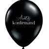 Dansk Årets Konfirmand Ballonger Svart