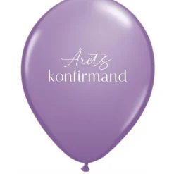 Dansk Årets Konfirmand Ballonger Lilla