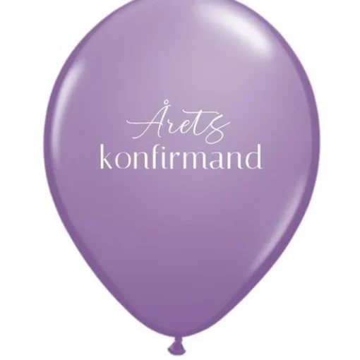Dansk Årets Konfirmand Ballonger Lilla