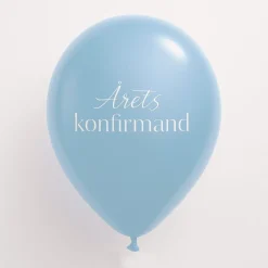 Dansk Årets Konfirmand Ballonger Babyblå