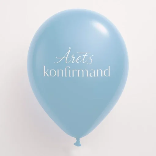 Dansk Årets Konfirmand Ballonger Babyblå