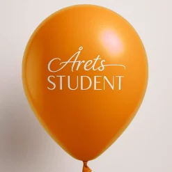 Dansk Årets Student Ballonger Metallisk Oransje