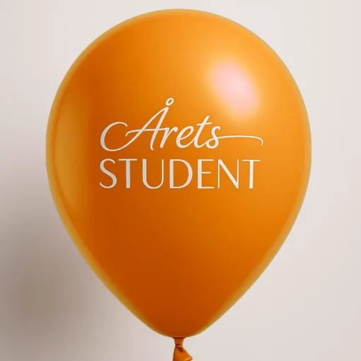 Dansk Årets Student Ballonger Metallisk Oransje
