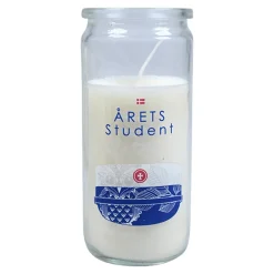 Dansk Årets Student Lys I Glass Blå
