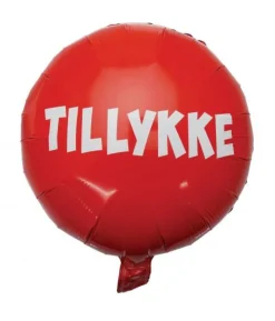 Dansk Rund Tillykke Folieballong