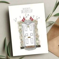 Dansk Sølvbryllup Invitasjonskort