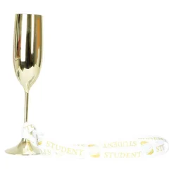 Dansk Studentergilde Champagneglass Gull