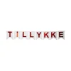 Dansk Tillykke Banner Rød