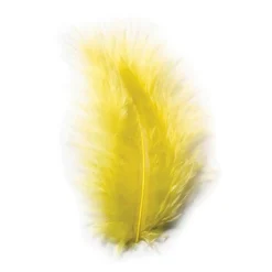 Dekorasjonsfjær Gul 5-10 cm