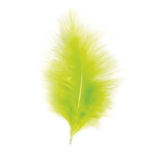 Dekorasjonsfjær Limegrønn 10-15 cm