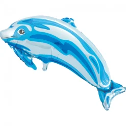 Delfin Folieballong Lyseblå