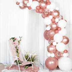 Deluxe Ballongbue DIY Gullrosa og Krom