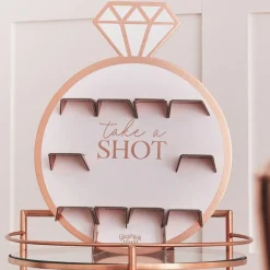 Diamant Ring Shotsvegg Gullrosa