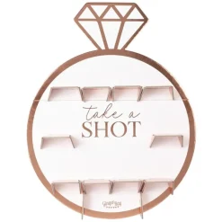 Diamant Ring Shotsvegg Gullrosa