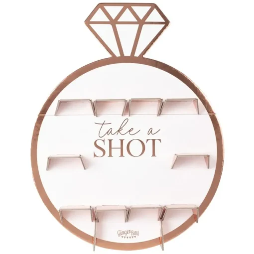 Diamant Ring Shotsvegg Gullrosa